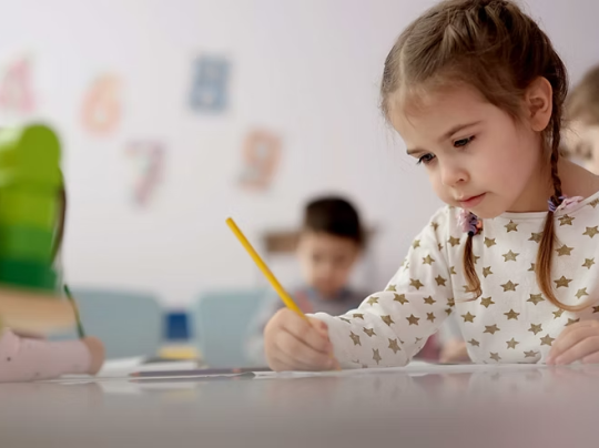 child writing